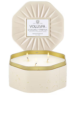 Coconut Papaya Octagon Tin Candle in Coconut Papaya | Revolve Clothing (Global)