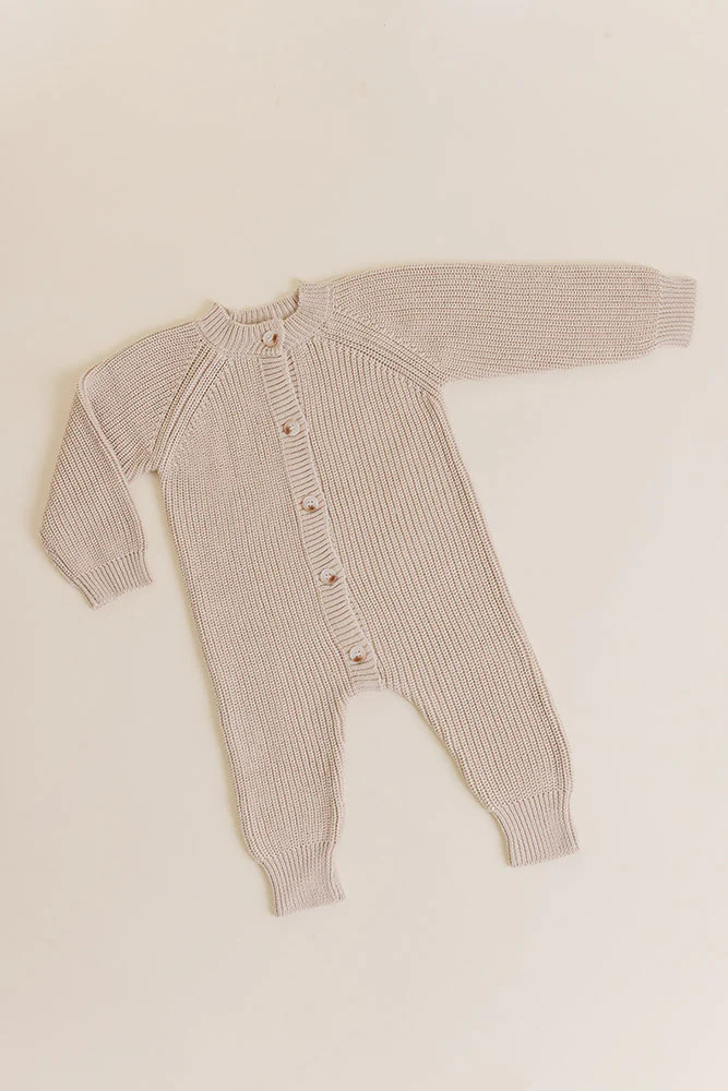 Hazelnut Knit Romper | Dandillie