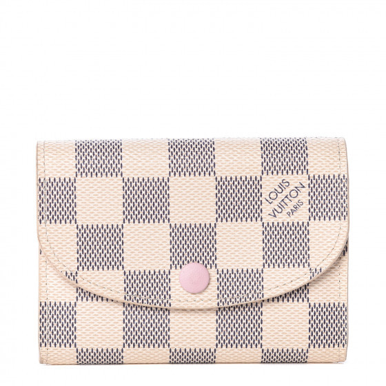 LOUIS VUITTON Damier Azur Rosalie Coin Purse Rose Ballerine | Fashionphile