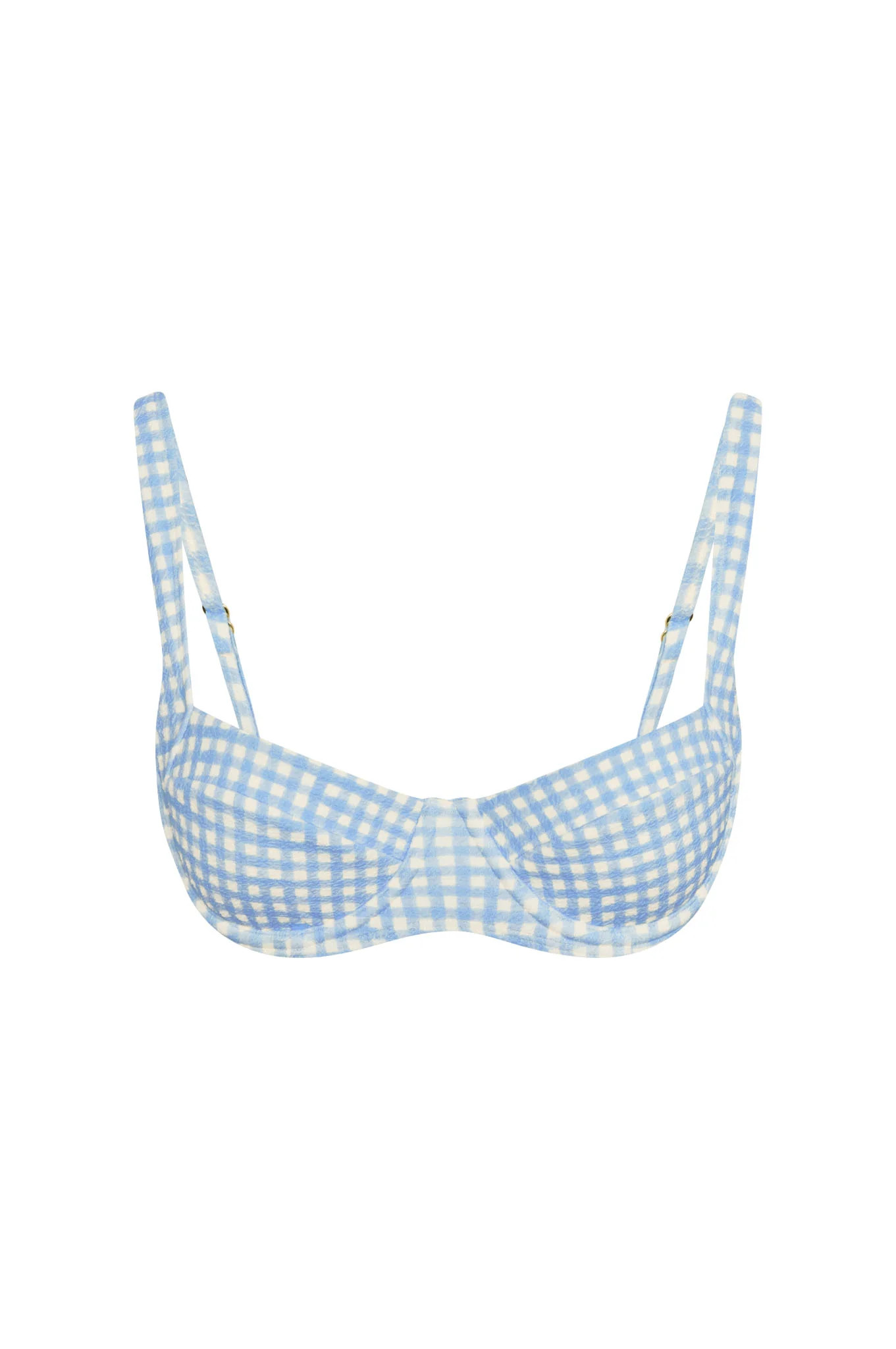 Sorrento Top - Sky Gingham | Monday Swimwear