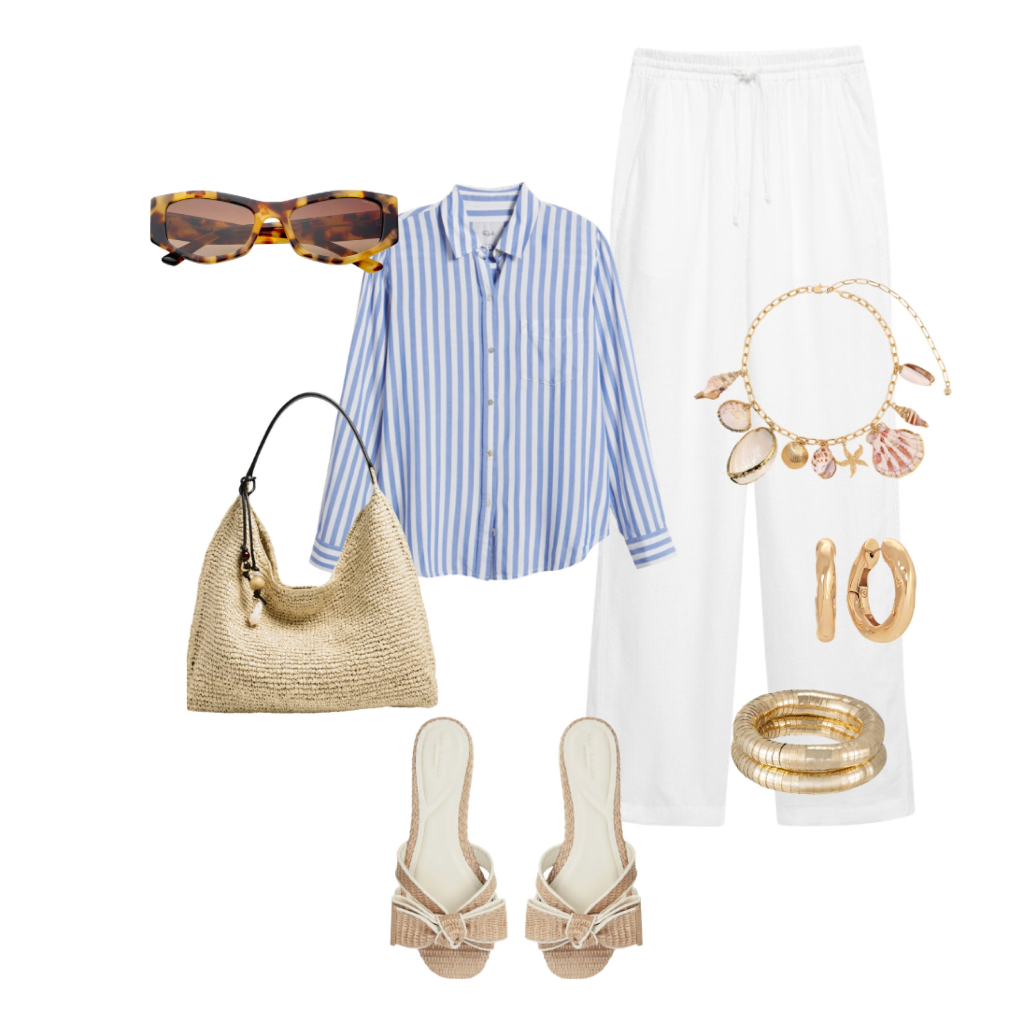 These slides are so pretty… we see them paired with a linen comfy pant, a blue striped shirt tied at the waist and some great accessories make for a cool summer outfit!!

#LTKSeasonal #LTKOver40 #LTKActive