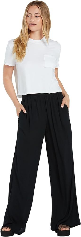 Volcom Women's Stoneshine Junki Wide Leg Beach Pant | Amazon (US)