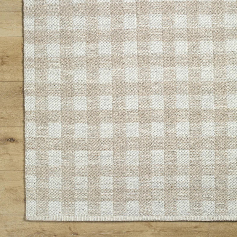 Lavande Checkered Wool Area Rug | Wayfair North America