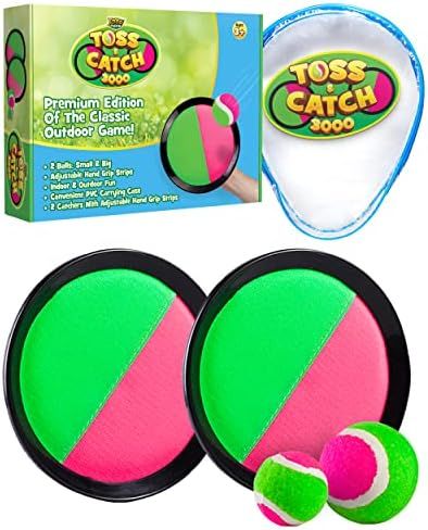 YoYa Toys Toss and Catch Ball Set Game - Outdoor Toys For Kids with 2 Disc Catch Paddles and 2 Balls | Amazon (US)