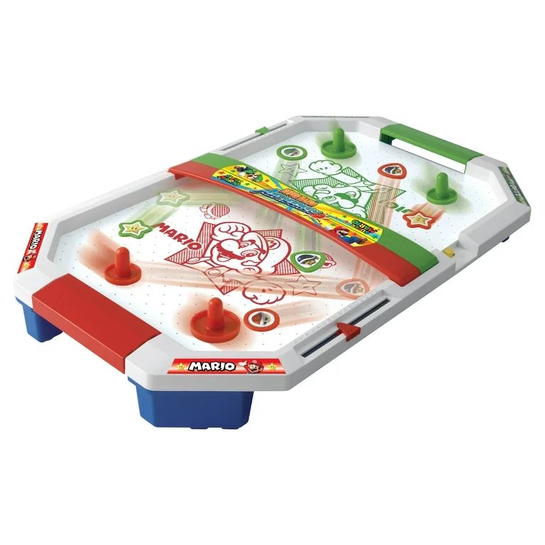 Epoch Games Super Mario Air Hockey, Tabletop Skill and Action Game with Collectible Super Mario A... | Walmart (US)