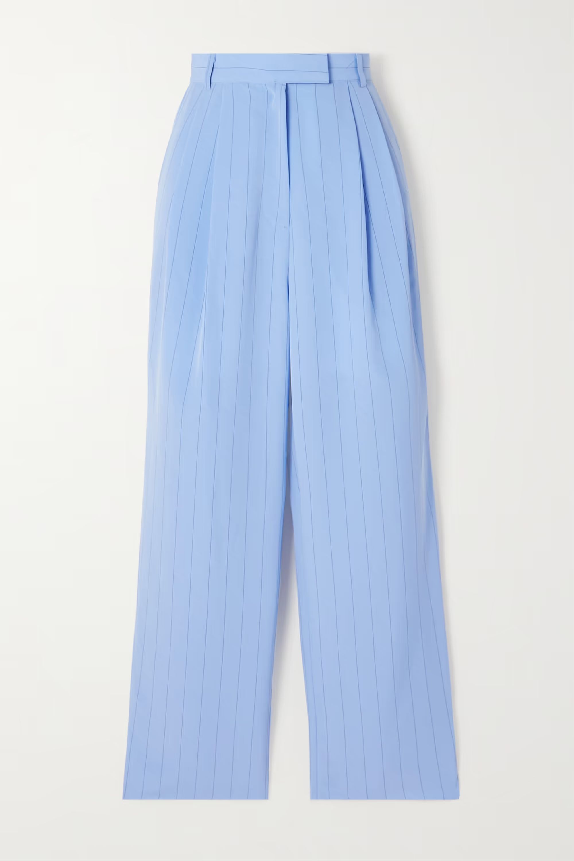 Bea pleated pinstriped crepe straight-leg pants | NET-A-PORTER (US)