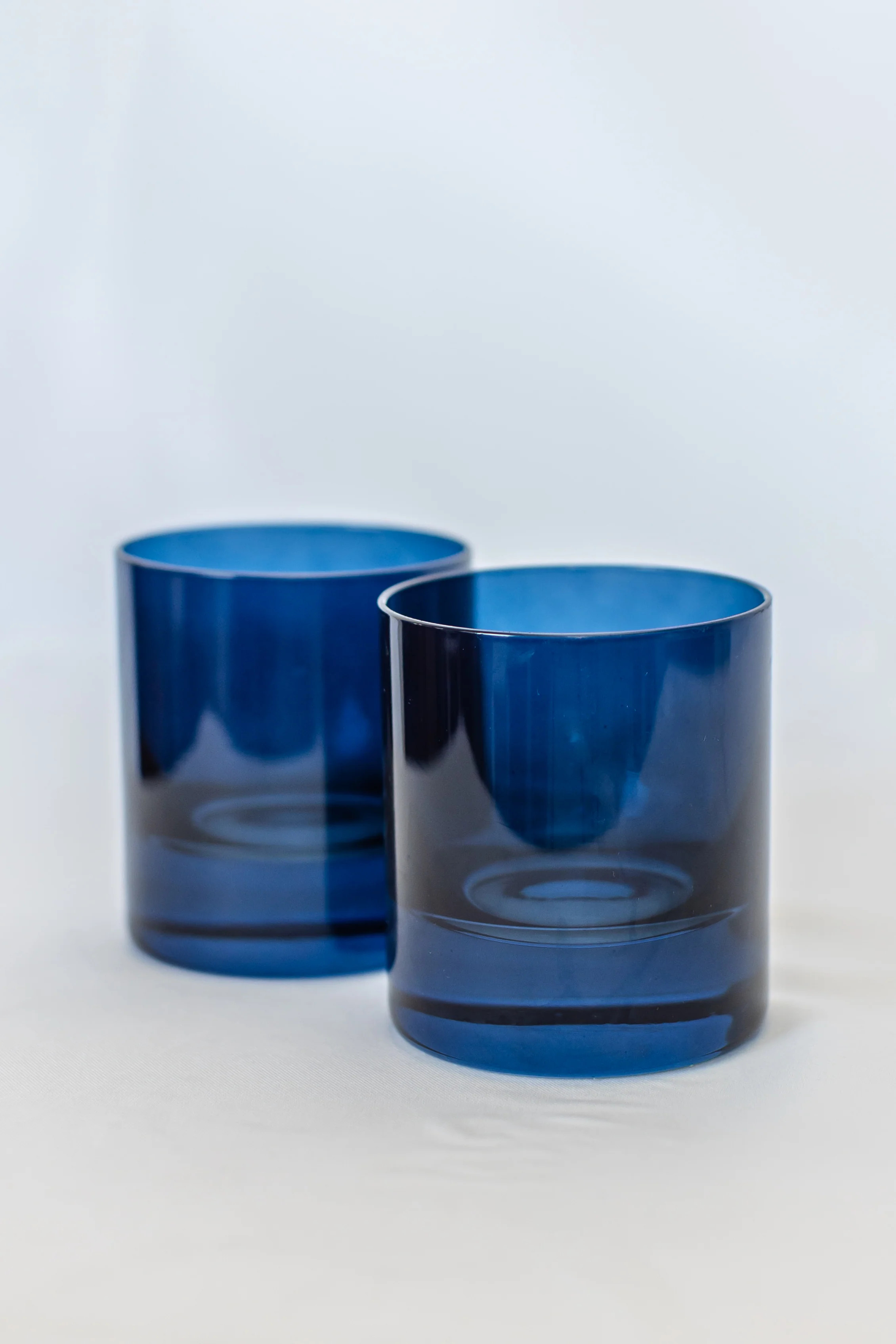 Estelle Colored Rocks Glass - Set of 2 {Midnight Blue} | Estelle Colored Glass