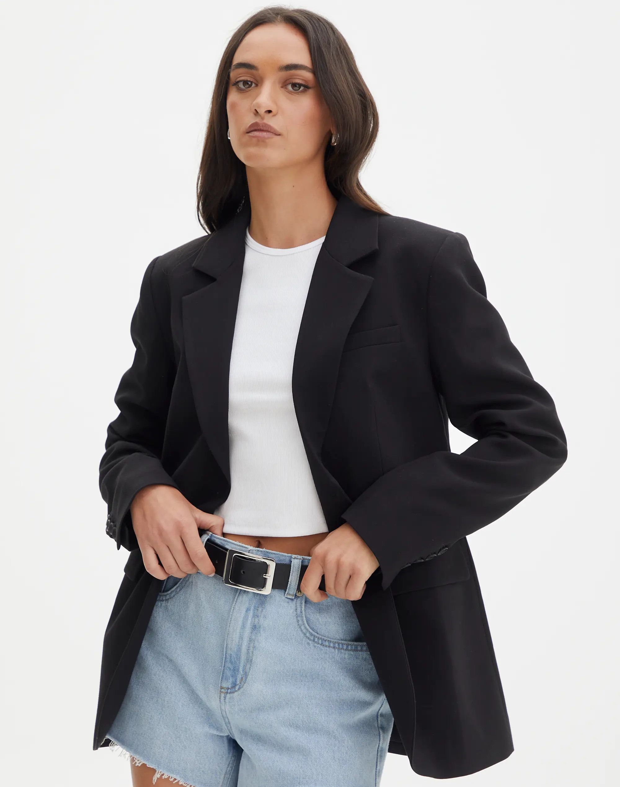 Oversized Tailored One Button Blazer | Glassons (Australia)