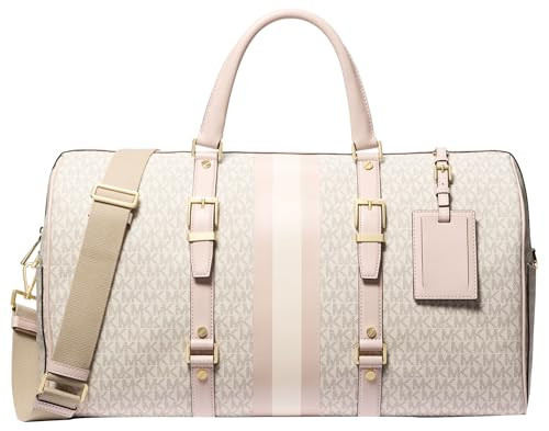 Michael Kors Bedford Travel Extra-Large Weekender Bag, Gold-Tone Hardware/Vanilla/Soft Pink | Amazon (US)