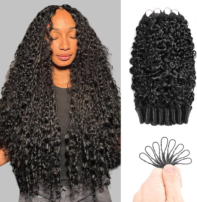 Burmese Curly Human Crochet Hair For Black Women 4 Bundles 240g Reusable Miracle Knots Crochet Human Hair Braiding Hair 26inch Knotless Pre-separated Feather Crochet Human Hair Natural Black | Amazon (US)