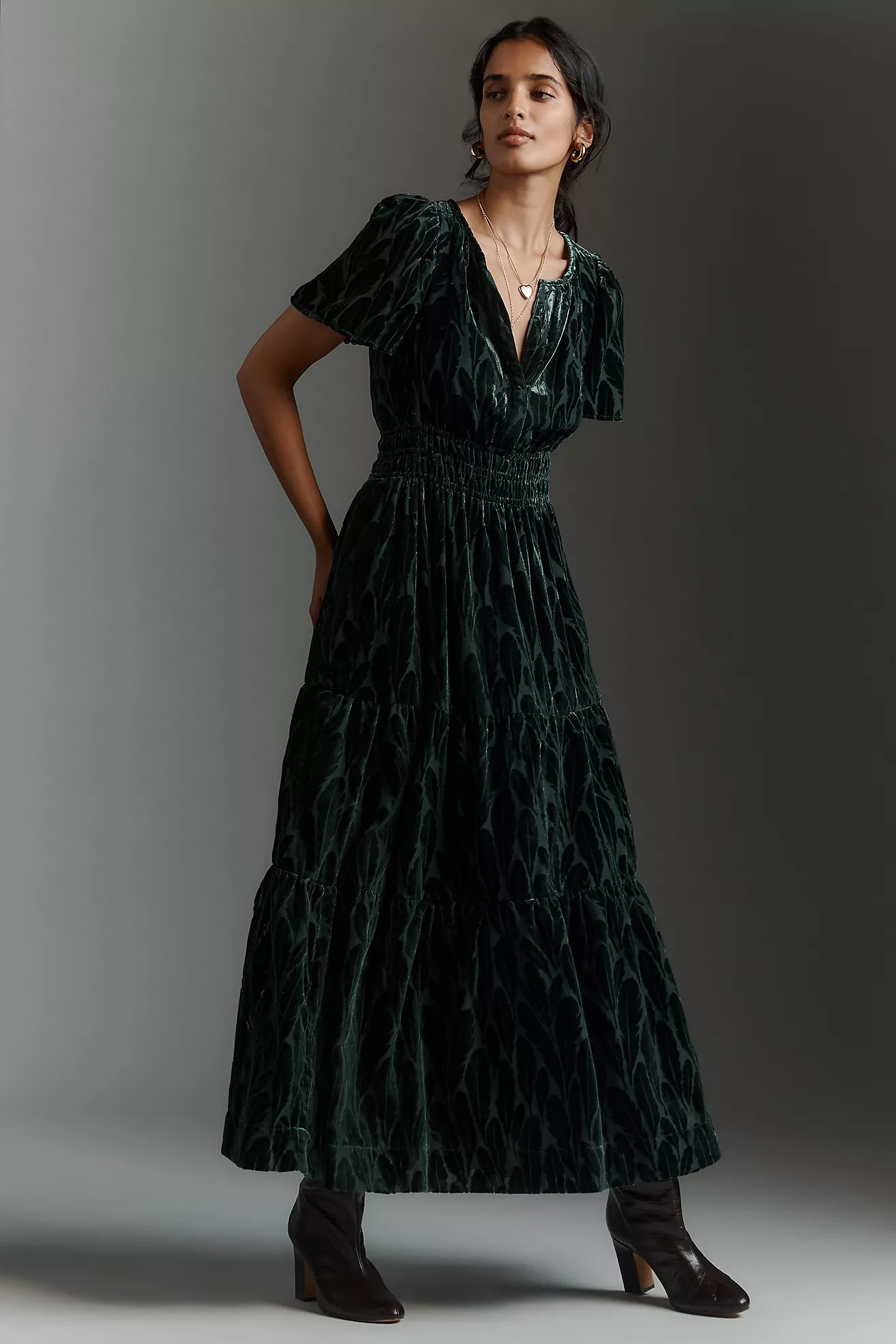 The Somerset Velvet Maxi Dress | Anthropologie (US)