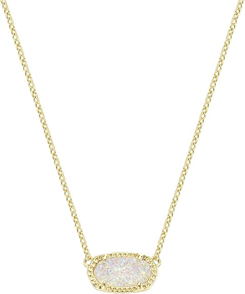 Gold Necklace For Women,14k Gold Plated Hexagon Synthetic Gem Pendant Delicate Box Adjustable Cha... | Amazon (US)