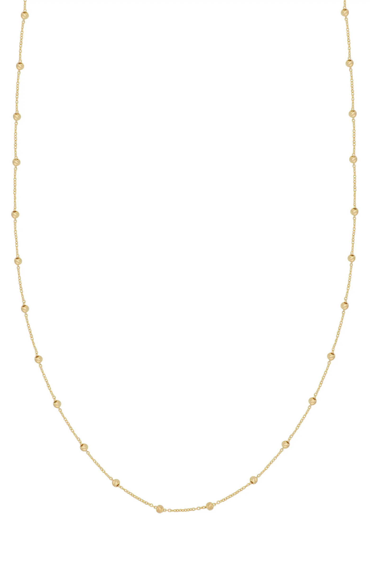 Bony Levy 14K Gold Ball Station Chain Necklace | Nordstrom | Nordstrom