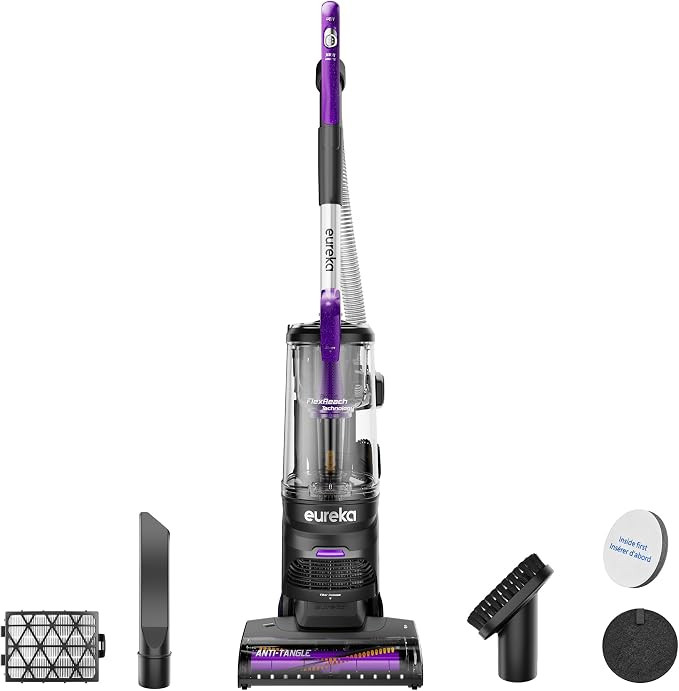 Eureka FlexReach Powerful Upright Vacuum Cleaner for Carpet and Hard Floor, Lift-Up Vacuum with L... | Amazon (US)