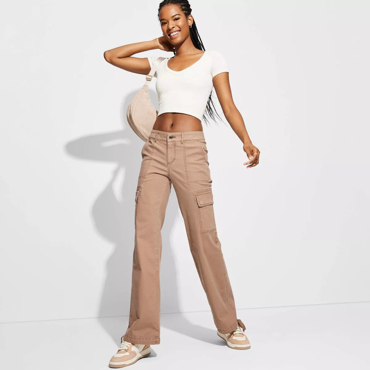 Women's Mid-Rise Flare Cargo Pants - Wild Fable™ | Target