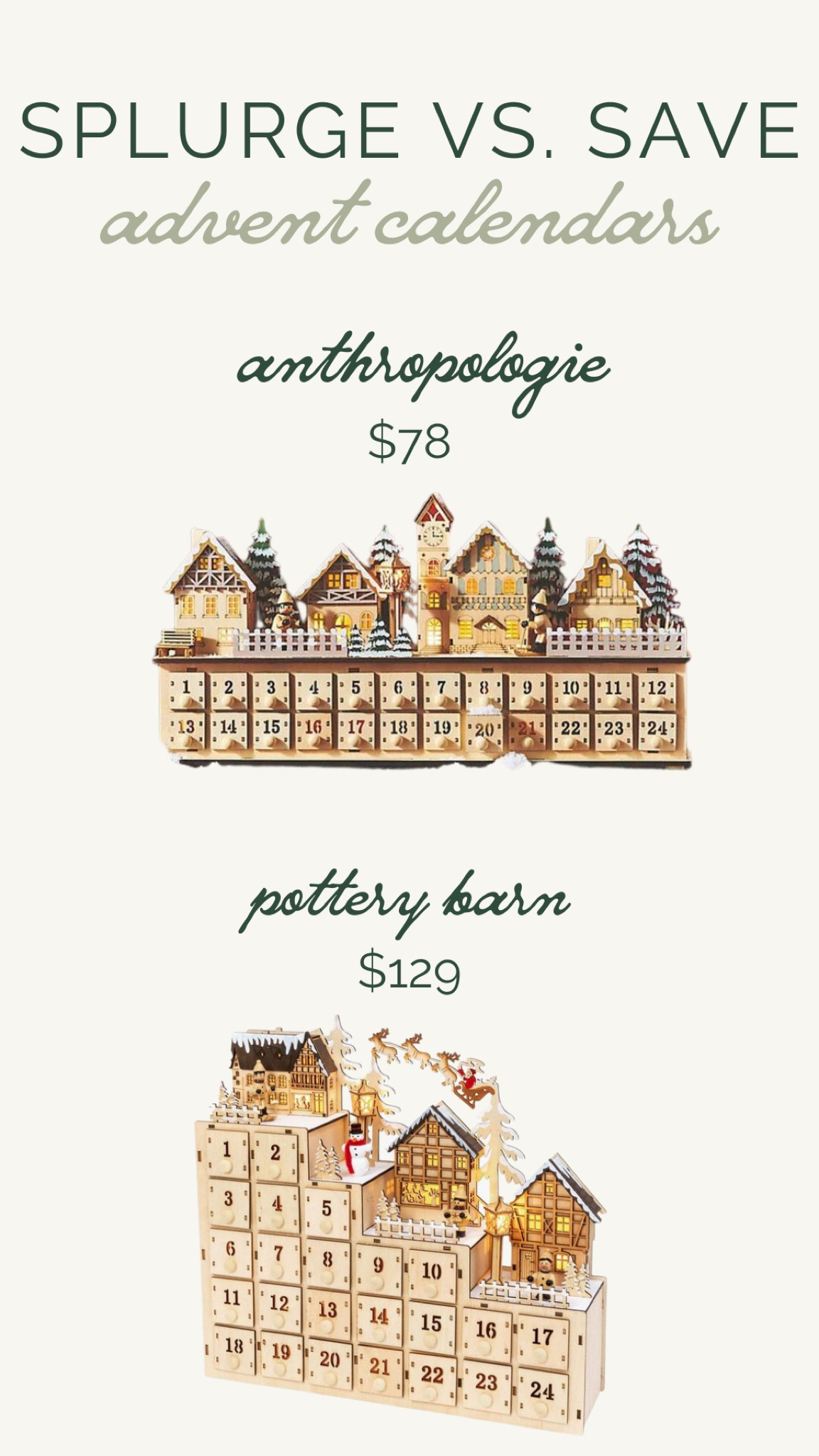 Splurge vs Save: Advent Calendars

Anthropologie Finds, Pottery Barn Finds  

#LTKhome #LTKSeasonal #LTKHoliday