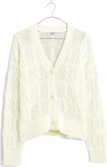 Open Stitch Cable Cotton Cardigan Sweater | Nordstrom