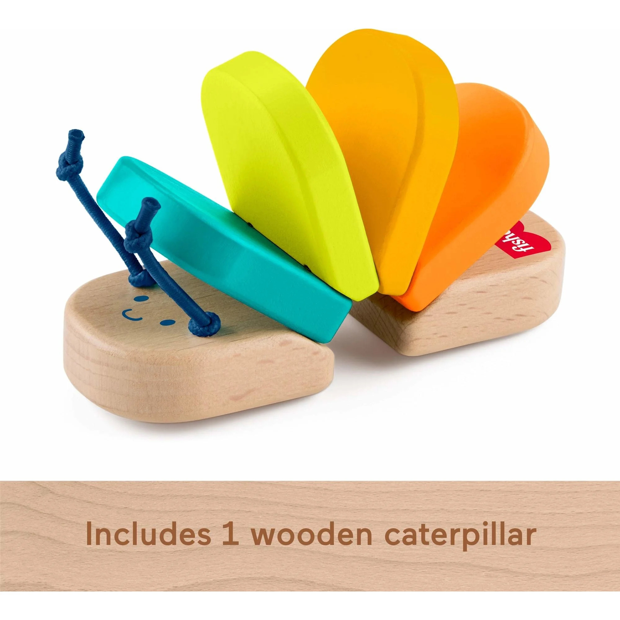 Fisher-Price Wooden Clacker Caterpillar Developmental Activity Rattle Toy for Infant, 1 Wood Piec... | Walmart (US)