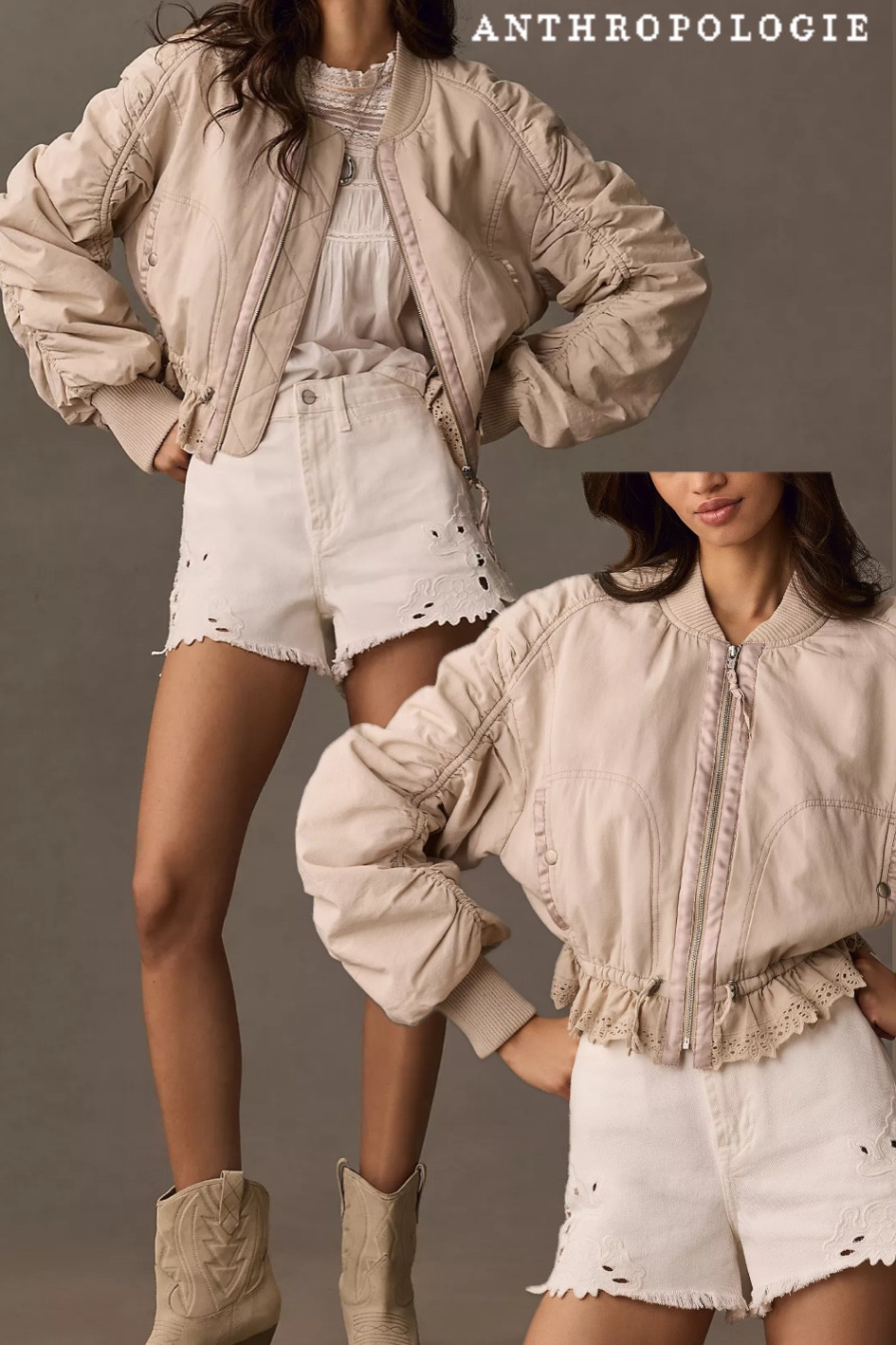 Bomber jacket 
Spring jacket 
Anthropologie