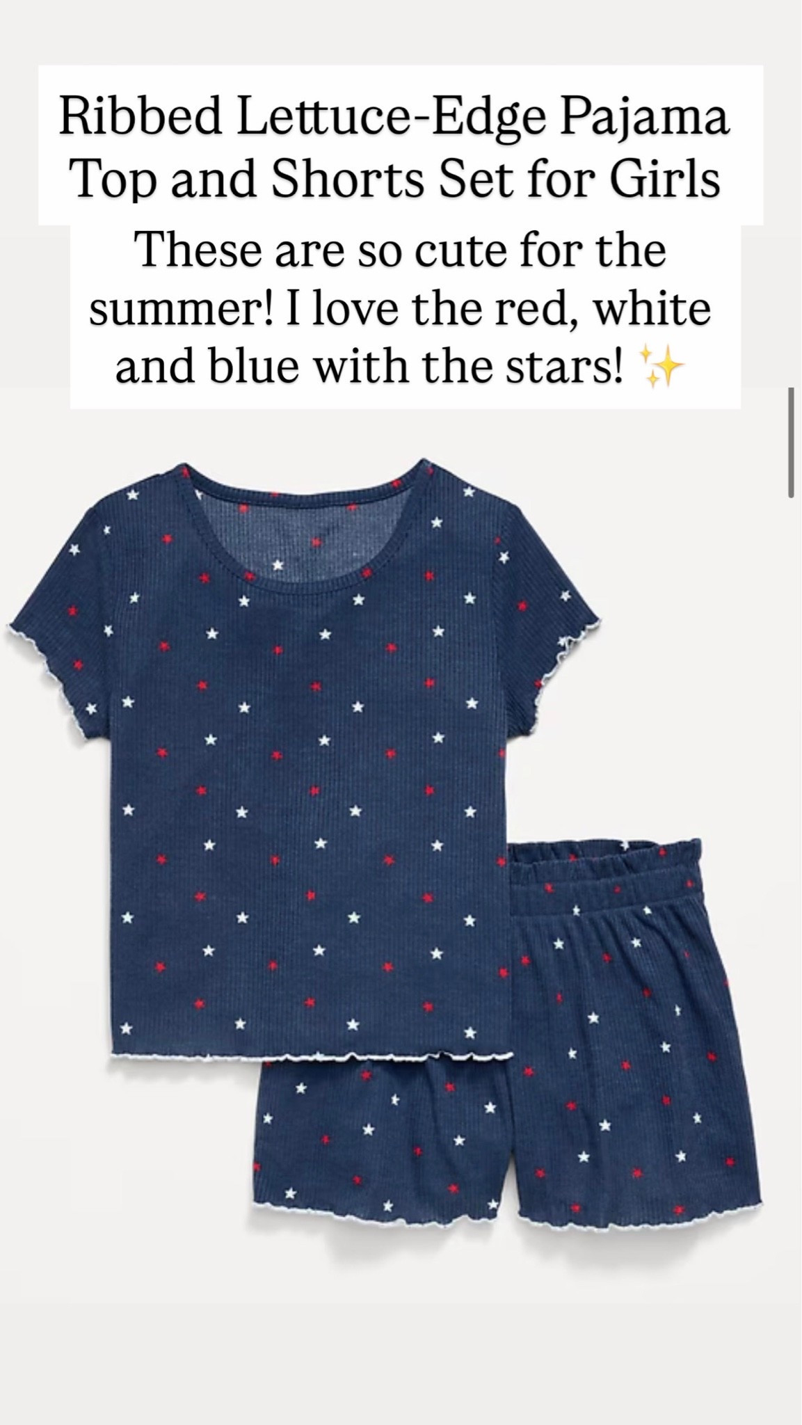 Ribbed Lettuce-Edge Pajama Top and Shorts Set for Girls

#LTKKids #LTKSaleAlert