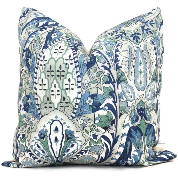 Schumacher Layla Paisley Decorative Pillow Cover 18x18 20x20 | Etsy | Etsy (US)