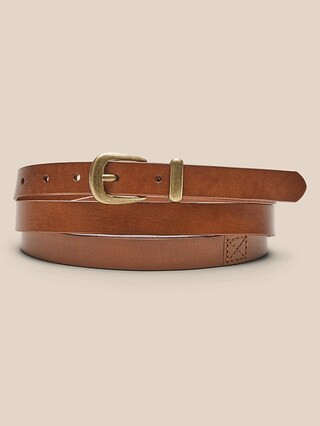 Genuine Leather Modern Double Wrap Belt | Banana Republic Factory