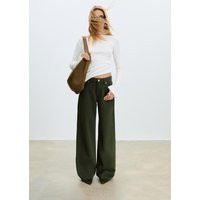 Stradivarius D91 Low wide-leg jeans Khaki 14 | Stradivarius (UK)