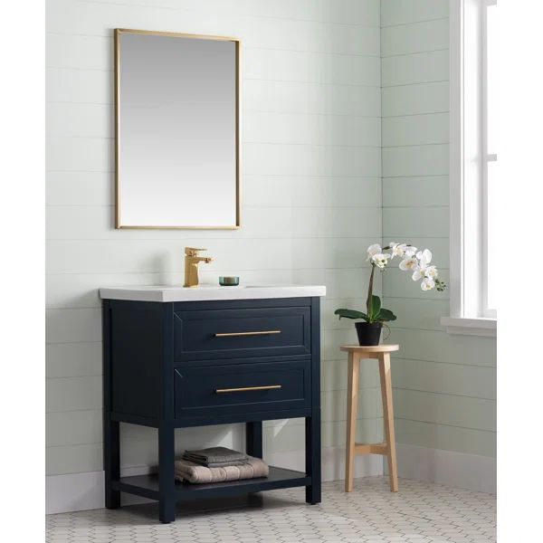 Timko 30'' Free-standing Single Bathroom Vanity with Ceramic Vanity Top | Wayfair North America