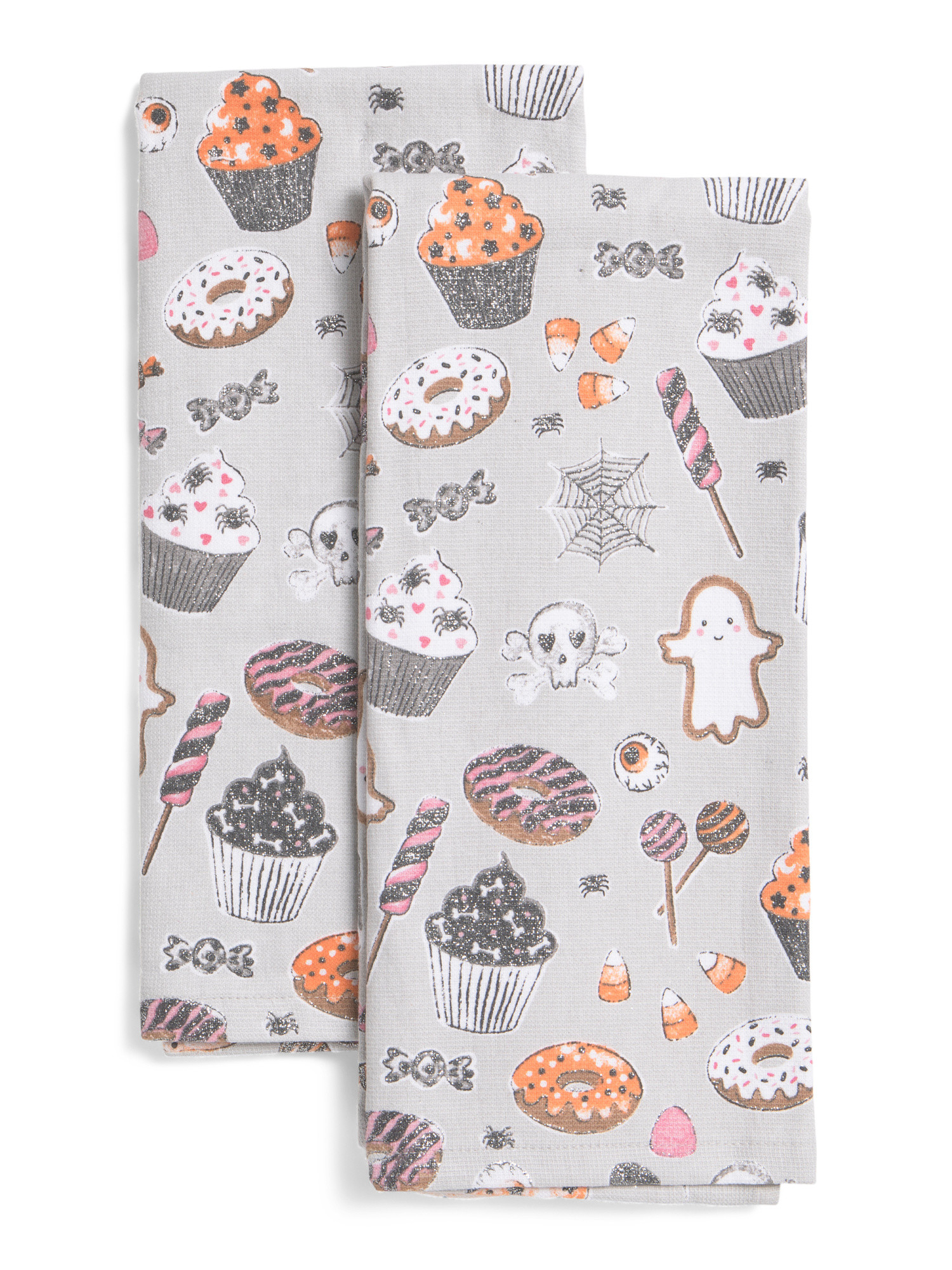 Set Of 2 Creepy Confections Kitchen Towels | TJ Maxx