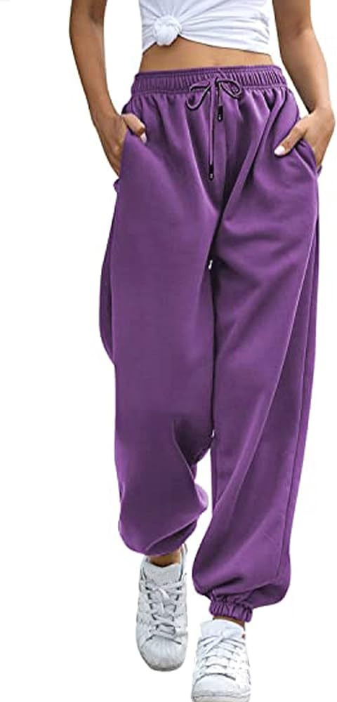 TSMNZMU Womens Cinch Bottom Sweatpants High Waist Jogger Pants for Gym Sporty Athletic Fit Lounge... | Amazon (US)