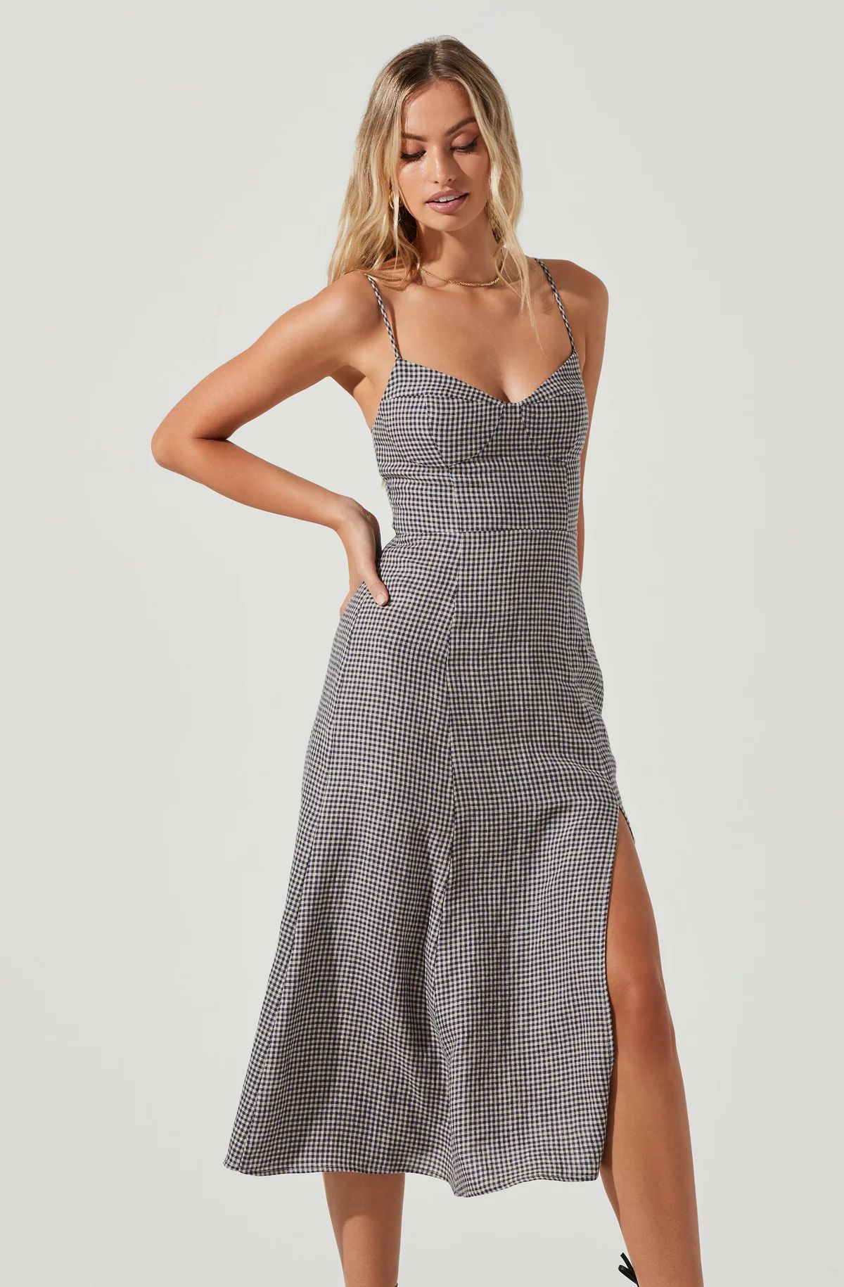 Figueroa Gingham Midi Dress | ASTR The Label (US)