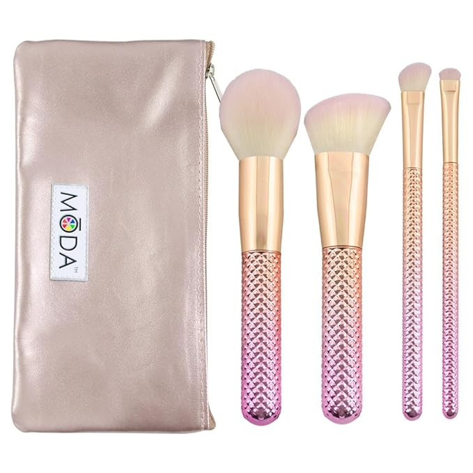 Royal & Langnickel MODA Full Size Metallic Rose Complete Face 5pc Makeup Brush Set with Pouch, In... | Amazon (US)