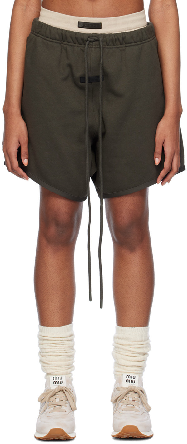 Fear of God ESSENTIALS Gray Drawstring Shorts | SSENSE