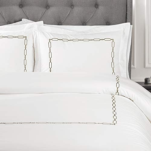 Lush Decor, Taupe Hotel Geo 3 Piece Duvet Cover Set, Full/Queen | Amazon (US)