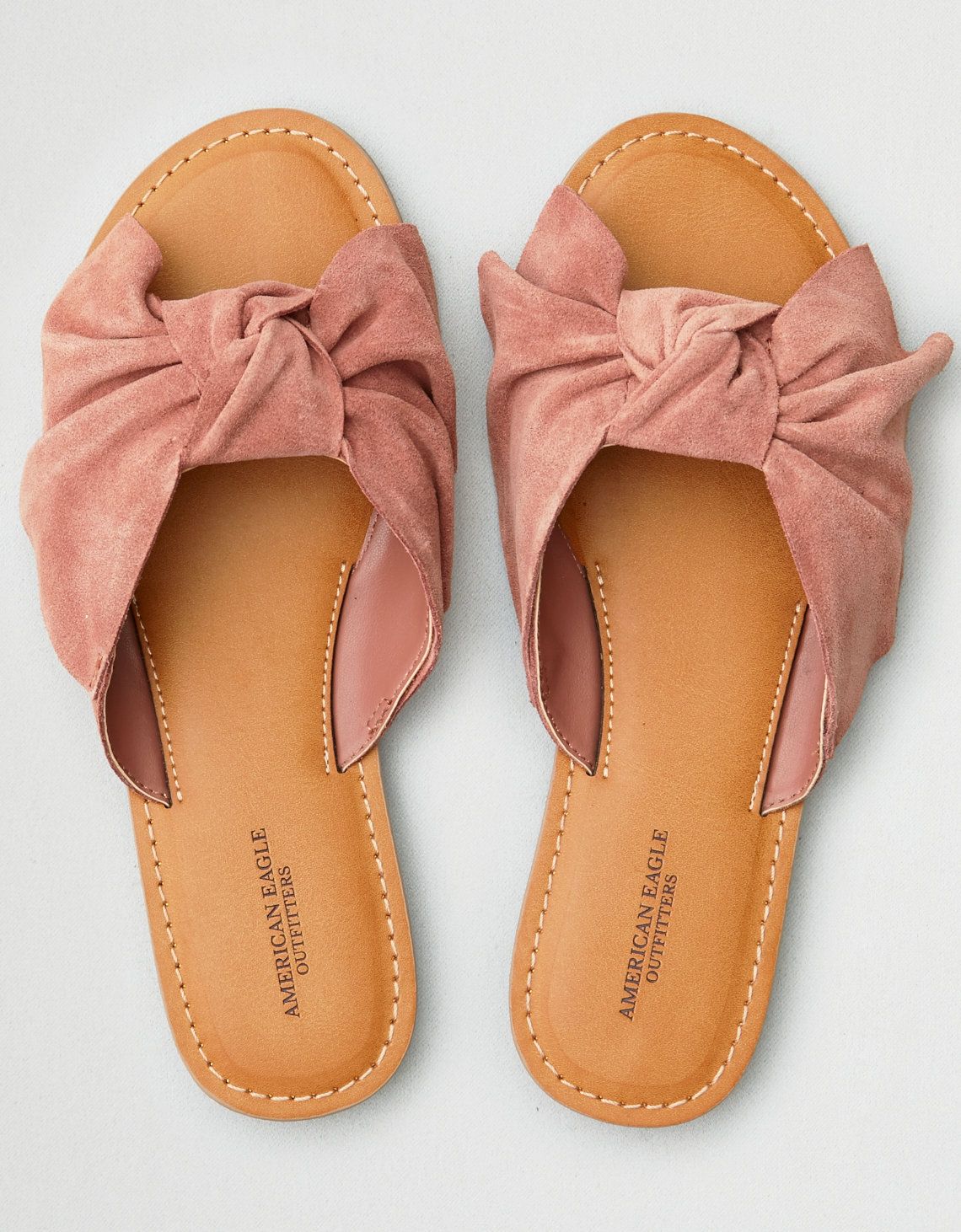 AEO Oversized Bow Slide Sandal, Rose | American Eagle Outfitters (US & CA)