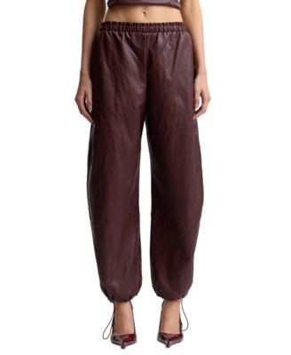 Avec Les Filles Women's Elastic-Waist High-Rise Balloon Pants - Bordeaux | Macy's