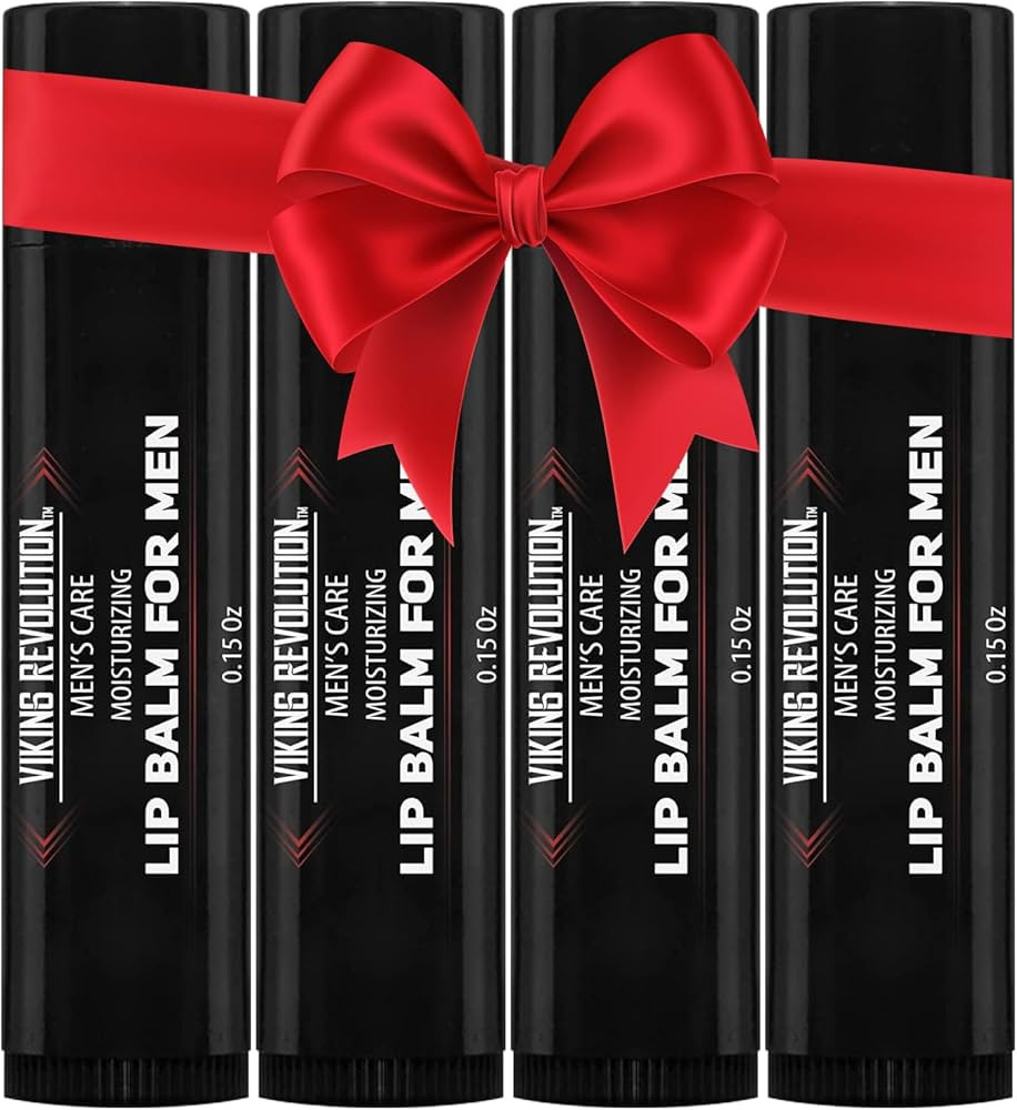 Viking Revolution All Natural Lip Balm for Men - Mens Lip Moisturizer - Lip Care for Men for Dry,... | Amazon (US)