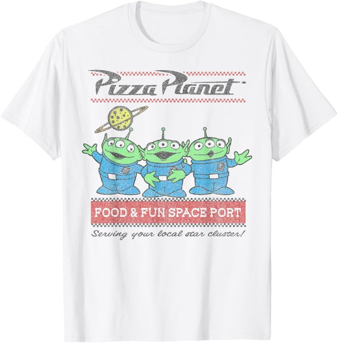 Disney Pixar Toy Story Pizza Planet Aliens T-Shirt | Amazon (US)