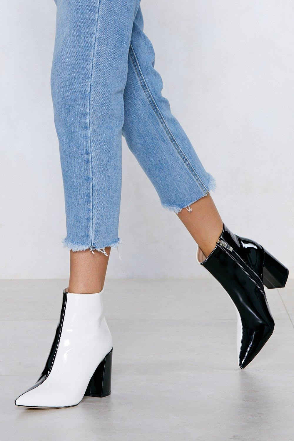 Womens Double Take Two-Tone Boot - Black | NastyGal (US & CA)