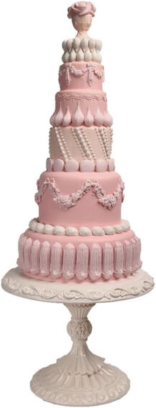 December Diamonds Large Pink Tiered Cake On Pedestal | Amazon (US)