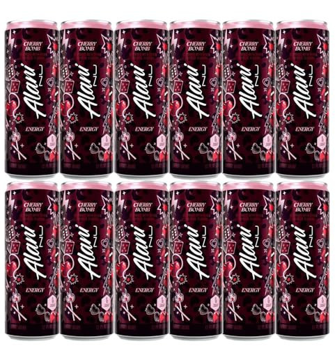 Alani Cherry Bomb Energy Drink, Sugar Free Low Calorie Energy Drinks - 12 fl oz (12 Pack) | Amazon (US)