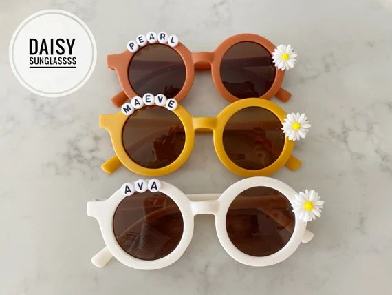 Floral Daisy Marc Jacobs Girls Personalized Name Sunglasses | Etsy | Etsy (US)