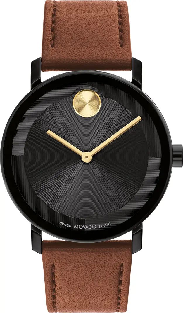 Movado Bold Evolution 2.0 Leather Strap Watch, 40mm | Nordstrom | Nordstrom