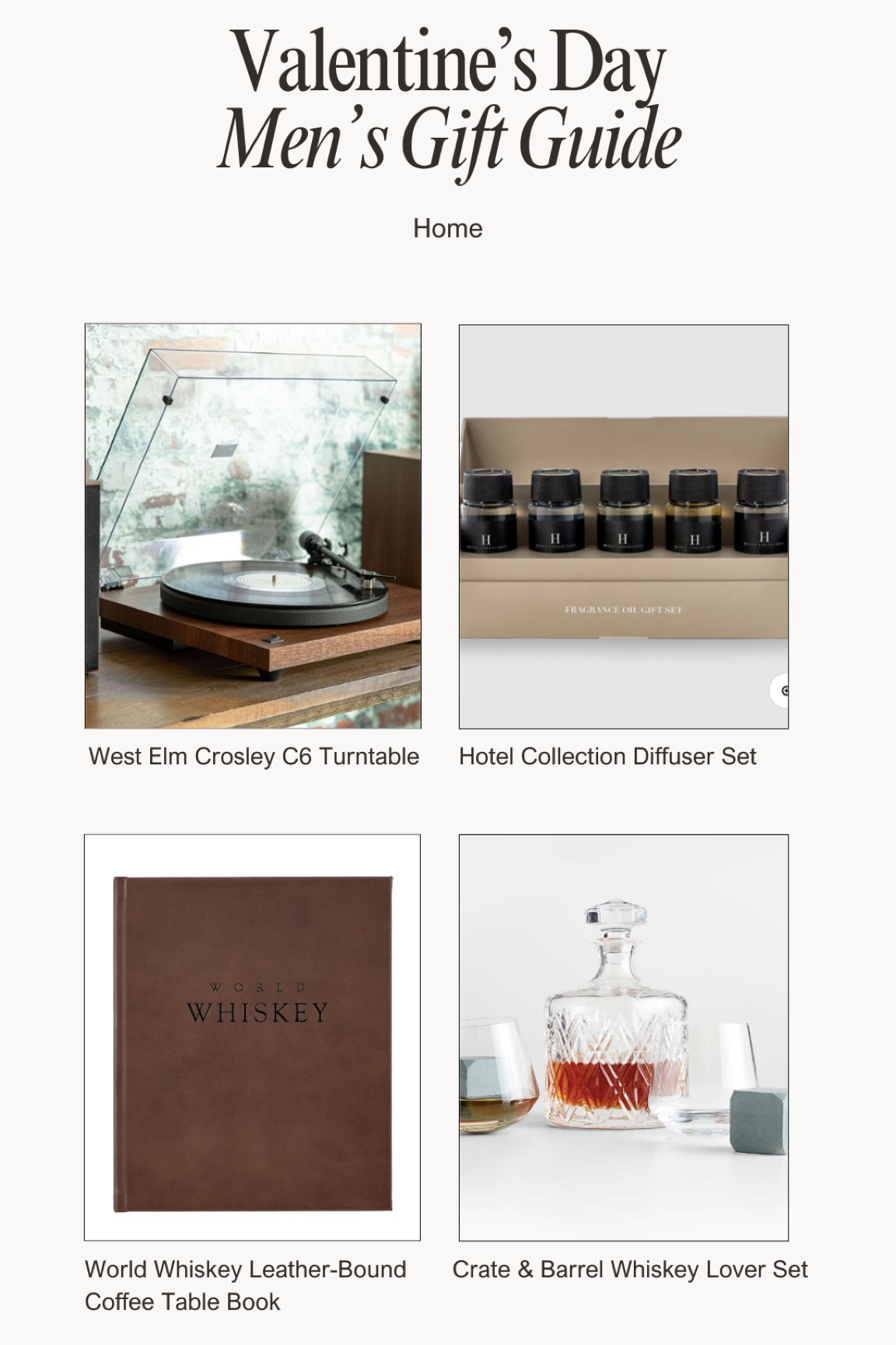 Men’s Valentine’s Day gift guide for the home 

#LTKMostLoved #LTKhome #LTKGiftGuide