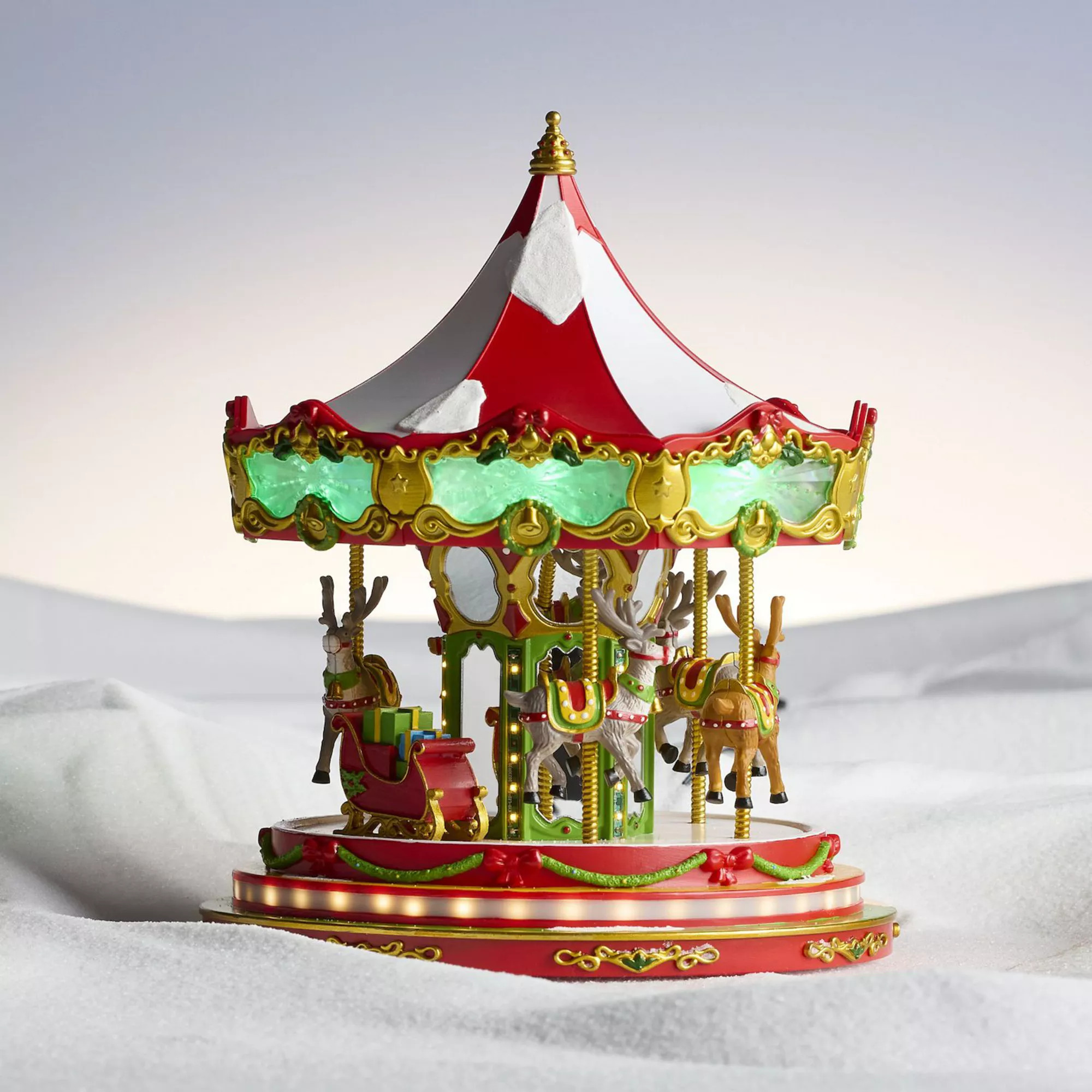 St. Nicholas Square® LED Village Reindeer Carousel Musical Table Decor | Kohl's