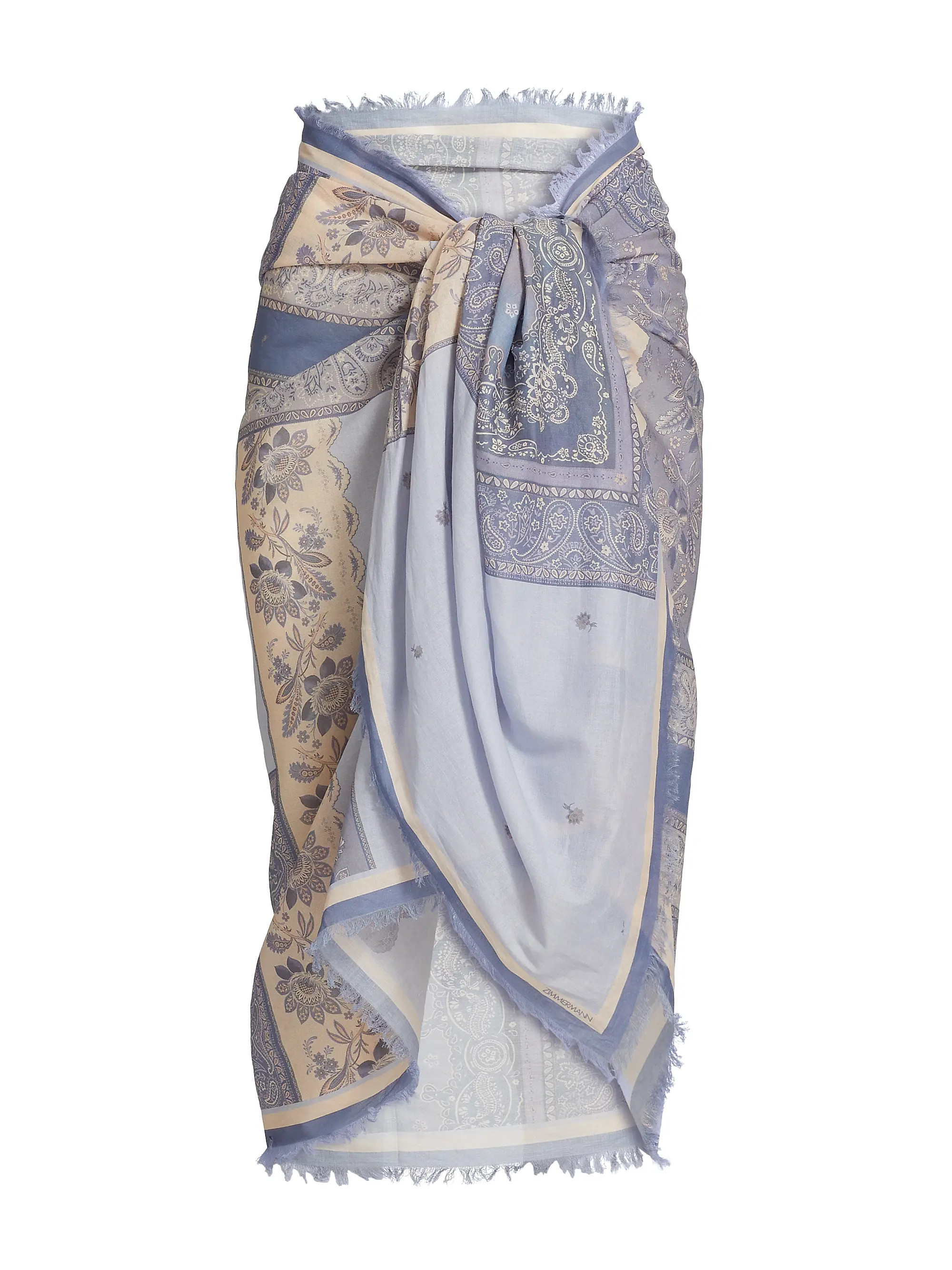 Zimmermann Paisley​ Cotton Self-Tie Pareo | Saks Fifth Avenue | Saks Fifth Avenue