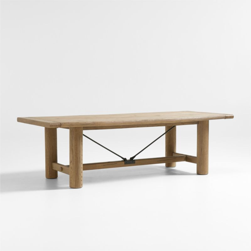 Breckenridge 100"-126" Weathered Rustic Oak Wood Extendable Dining Table + Reviews | Crate & Barr... | Crate & Barrel
