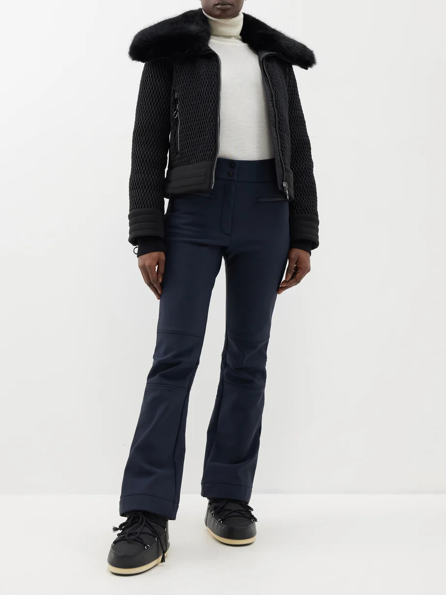 Aida faux fur-collar matelassé ski jacket | Fusalp | Matches (APAC)