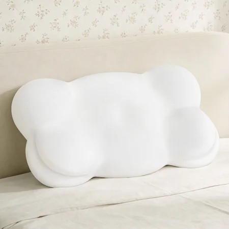 Sleep Cloud Pillow, Ergonomic Memory Mellow Cloud Align Pillow with Cool & Breathable Pillowcase, Adjustable Neck Support Pillows for Adults, Back Sleepers & Stomach Sleepers (White) | Walmart (US)