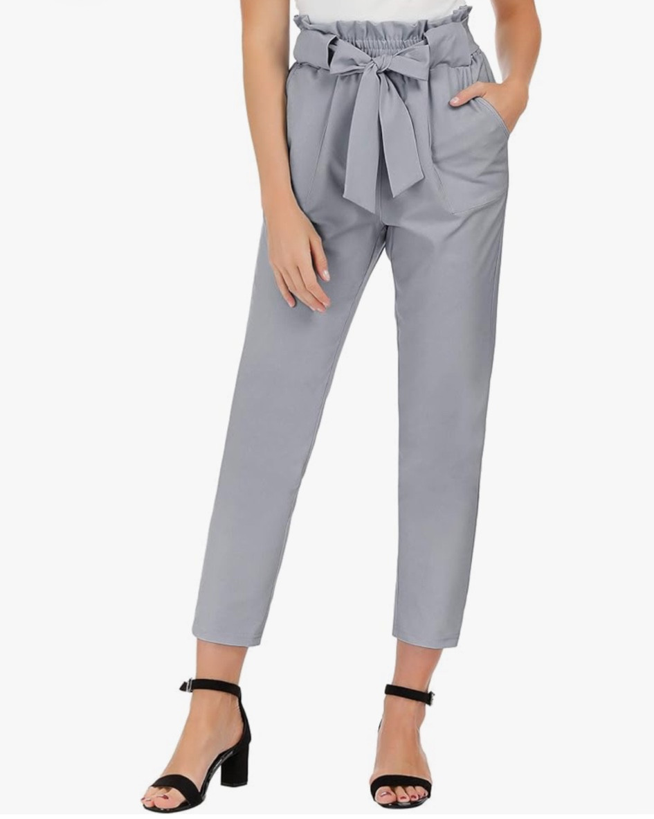 GRACE KARIN Women's Cropped Paper Bag Waist Pants with Pockets

#LTKStyleTip